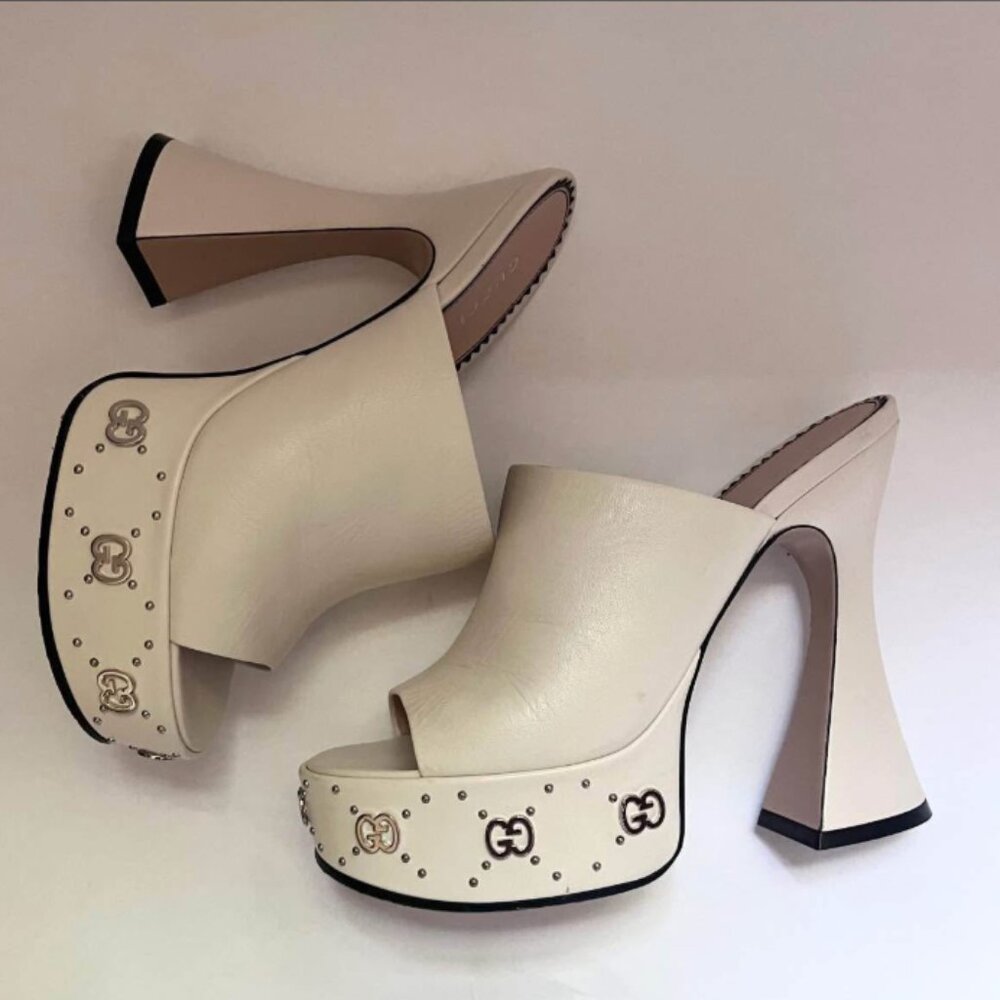 Gucci Platform Slides - image 1